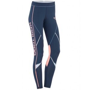 KARI TRAA Pants Leggings Louise Blue  Pink  XL